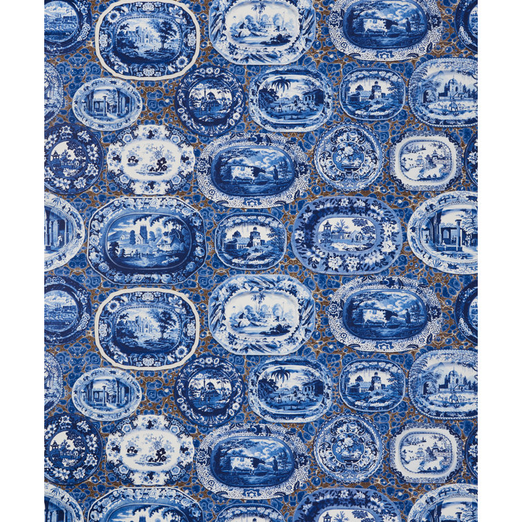 Schumacher Plates And Platters Roll Wallpaper by Johnson Hartig Perigold